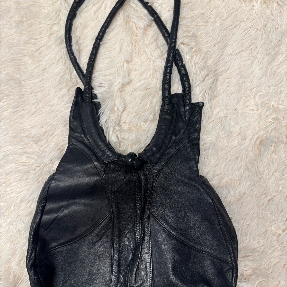Etienne Aigner Black Leather Hobo Bag